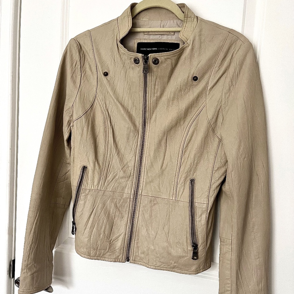 NWOT Leather Trench Coat, Crop style, size M